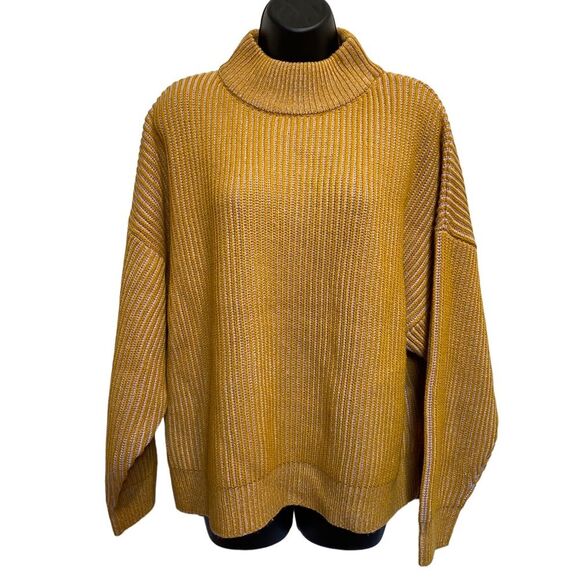 Topshop Oversized Slouchy Relaxed Fit Drop Shoulder Cozy Mock Neck Sweater 4-6 - Picture 13 of 15